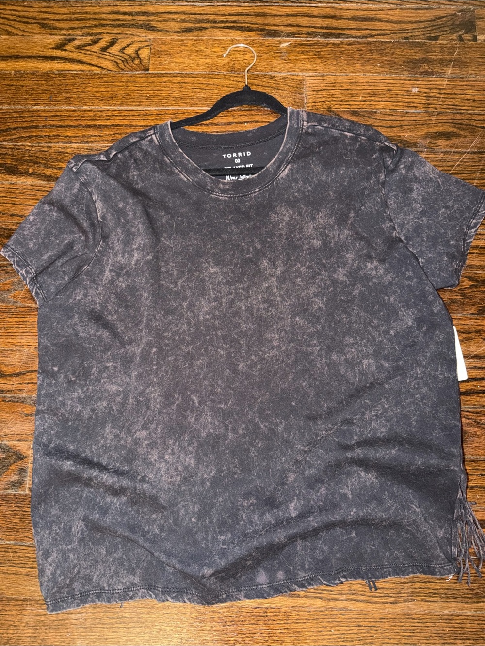 Torrid over sized Black Mineral Wash Short Sleeve Crew Tee